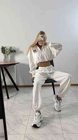 Жіночий стильний теплий костюм тринитка на флісі пін'є та якісний накат. 48/52 Одеса