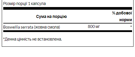 Boswellia Double Strength 800 mg - 60 Caps Луцк