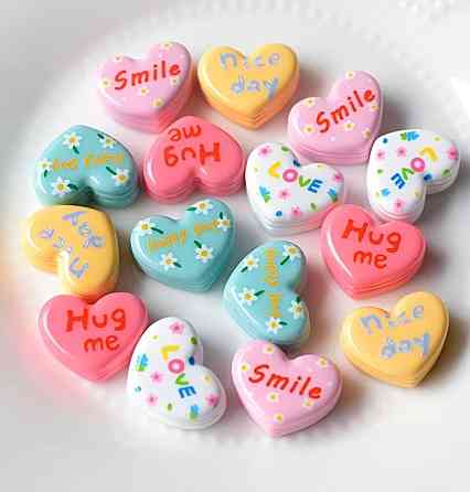 Магниты на холодильник сердца набор 5 шт kawaii пастель, декоративные магниты Love Smile Киев