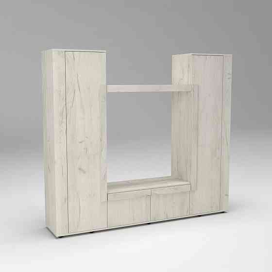 Стенка в гостиную под ТВ Эхо-4, Дуб Крафт Білий, 2080х420х1850 Львов