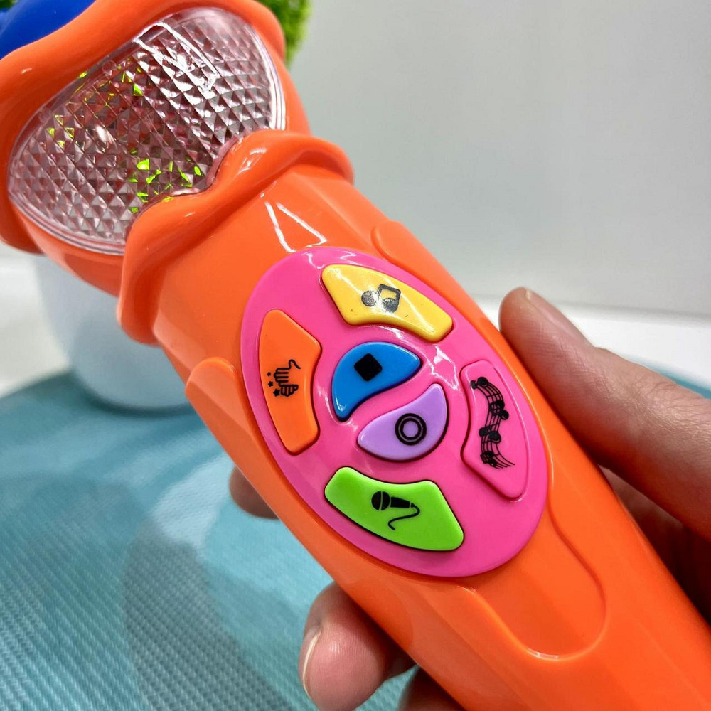 Мікрофон Limo Toy музичний дитячий 19см Помаранчевий (7043 UA) Чернигов - изображение 4