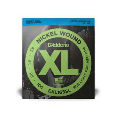 Струни для гітари D'Addario XL Nickel Wound Bass Reg Light Top / Med Bottom (45-105) (EXL165SL) Вінниця