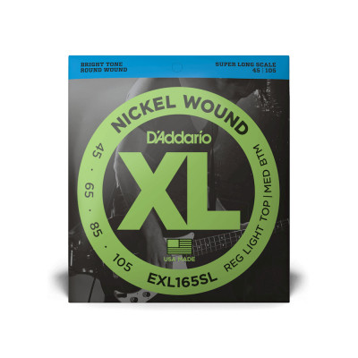 Струни для гітари D'Addario XL Nickel Wound Bass Reg Light Top / Med Bottom (45-105) (EXL165SL) Вінниця - фото 1