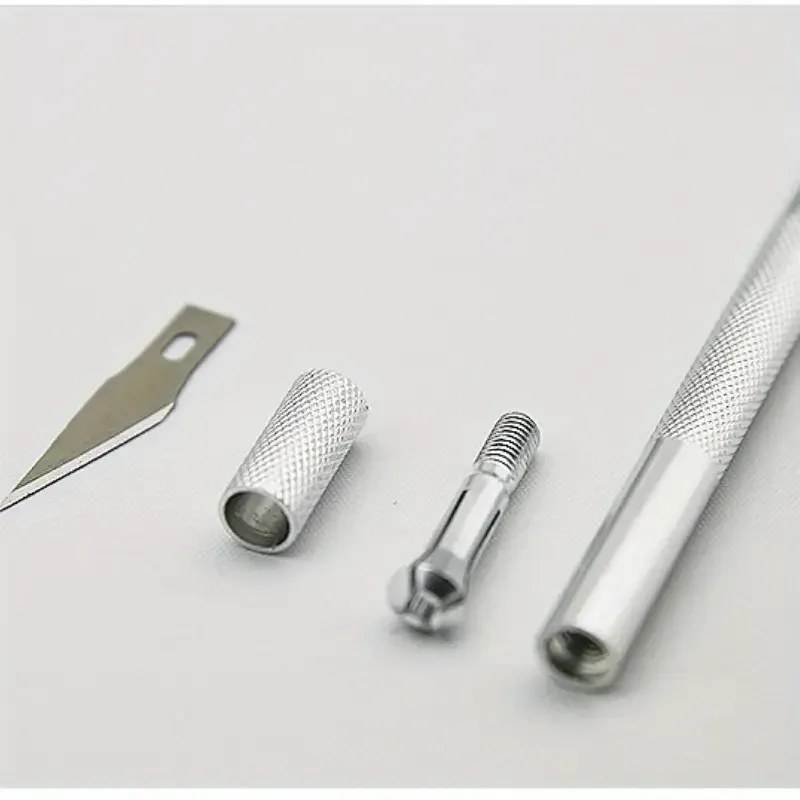 Канцелярский нож-скальпель с 5 сменными лезвиями Киев - изображение 2