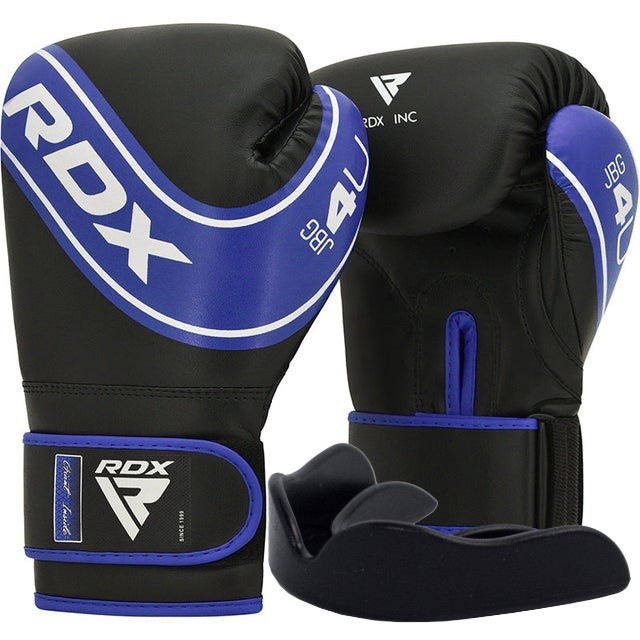 Боксерські рукавиці RDX 4B Robo Kids Blue/Black 6 унцій (капа в комплекті) Каменское - изображение 1