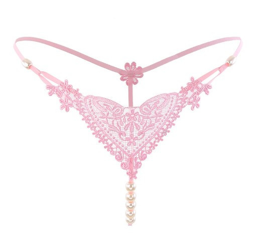 Еротичні труси з перлами універсальний рожевий Київ - фото 1