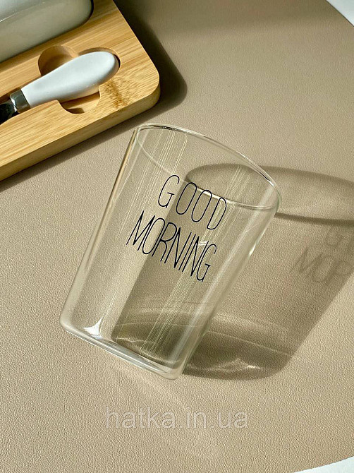 Стакан скляний "Good morning" 480 мл 102-781 прозорий для дому та ресторану Київ - фото 4