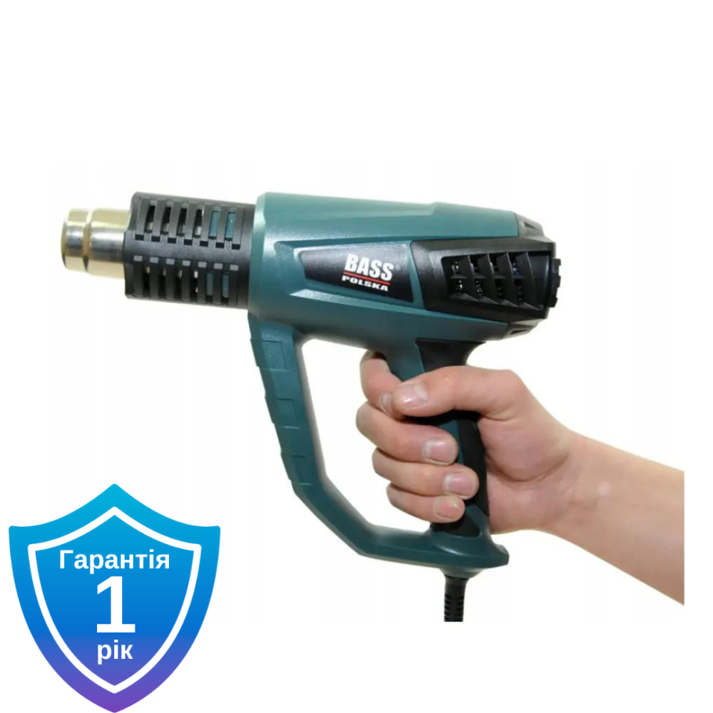 Строительный фен с насадками Bass Polska 4872 2000 Вт Киев - изображение 2