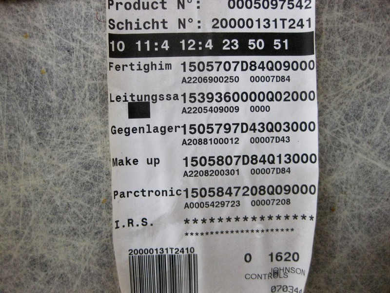 Mercedes-Benz  A2206900250 7D84 Сіра обшивка стелі під люк S-Class W220 Одеса - фото 6