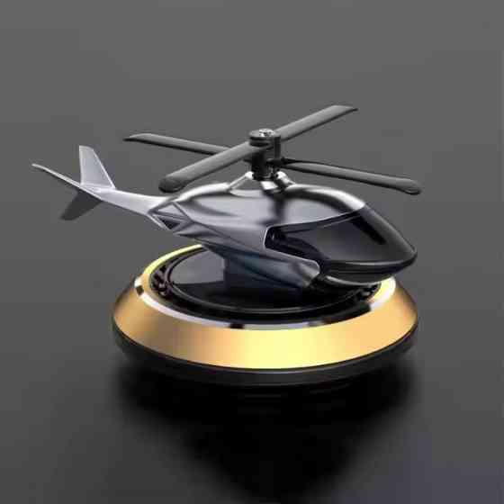 Ароматизатор в авто дифузор у формі вертольота на сонячній батареї, освіжувач багаторазовий золотистий золотистий Кам'янець-Подільський