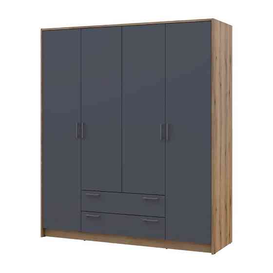 Шкаф для одежды Doros Ронди Дуб Артизан/Графит 4ДСП 160х52х195 DRS-011659 (80737824) Днепр