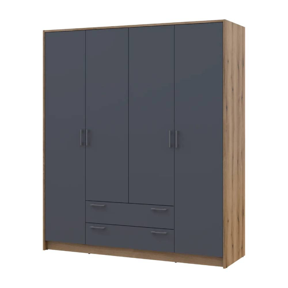 Шафа для одягу Doros Ронді Дуб Артизан/Графіт 4ДСП 160х52х195 DRS-011659 (80737824) Дніпро - фото 6