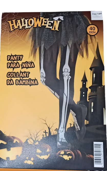 Дитячі колготки скелет на Хелловін 40 den 158-164 на 12-14 років Італія чорний Київ - фото 3