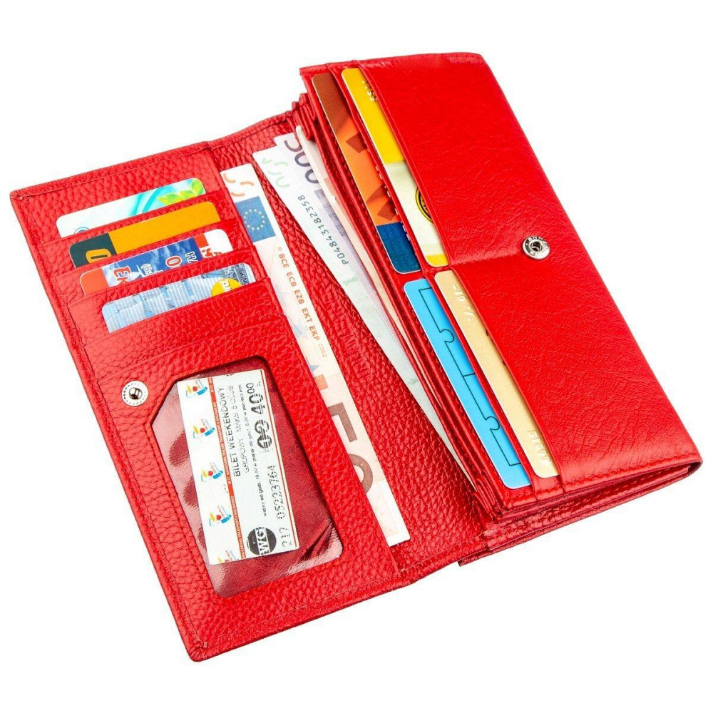 Женский кошелек с монетницей на защелке ST Leather 18957 Красный Киев - изображение 5