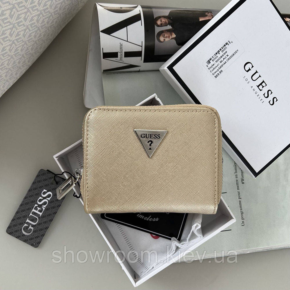 Жіночий маленький гаманець Guess (1211-1) gold Київ - фото 1
