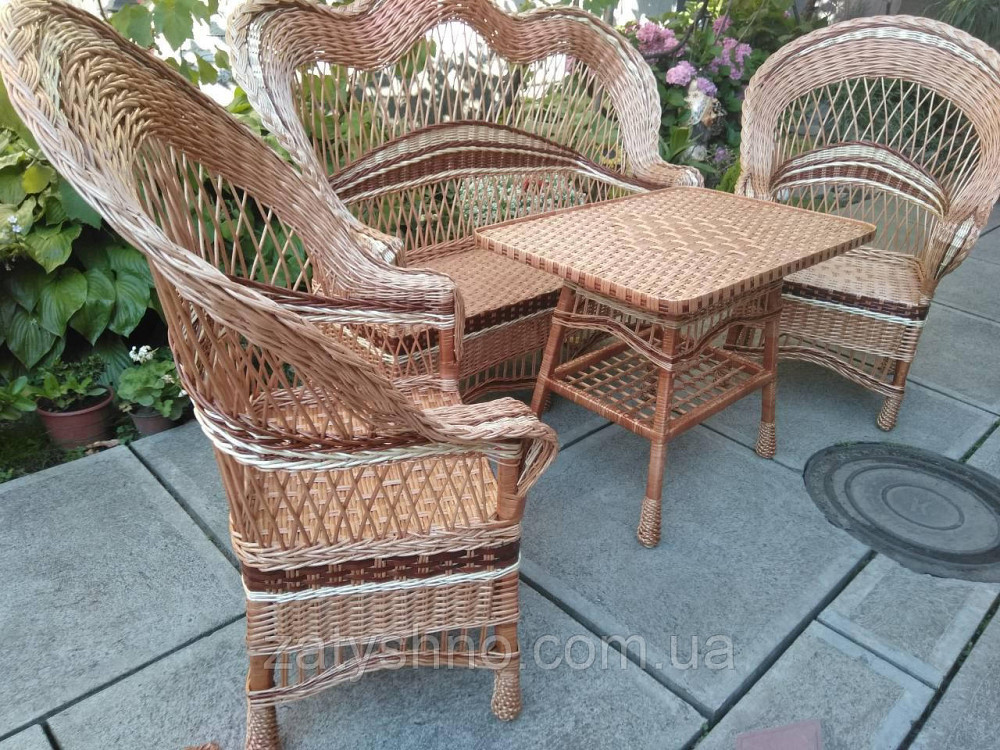 Комплект садових плетених меблів Київ - фото 1