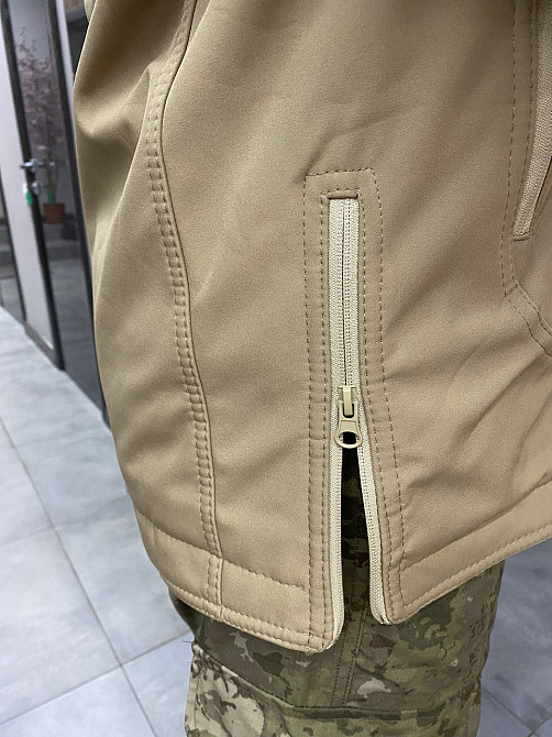 Куртка тактическая WOLFTRAP Softshell, цвет Койот, размер M, зимняя мужская куртка софтшелл для военных Solmir Киев - изображение 10