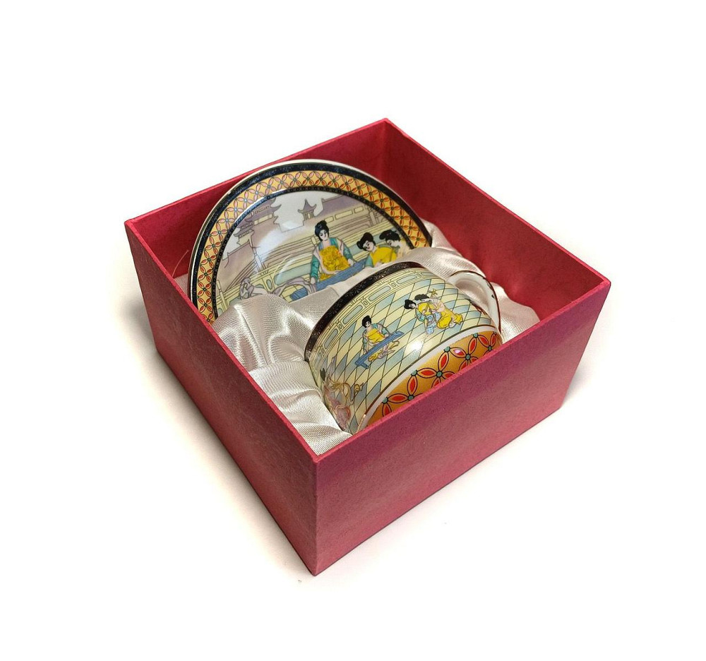 Чашка з блюдцем порцеляна Танцовниці Київ - фото 1