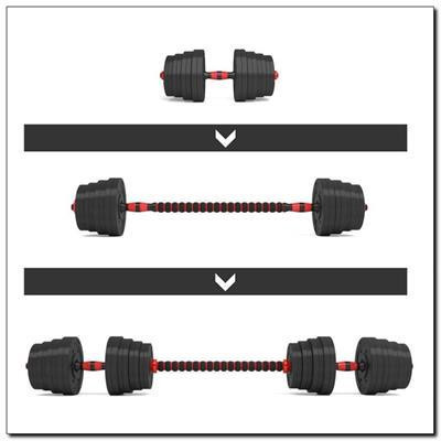 Набор штанга + гантели HMS SGР30 - 30 кг, черно-красный Киев - изображение 9