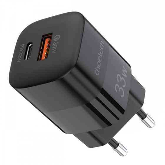 Зарядний пристрій 1хUSB-C+1xUSB 33W PD QC3.0 PD5006 чорний Choetech (PD5006-EU-BK) Киев
