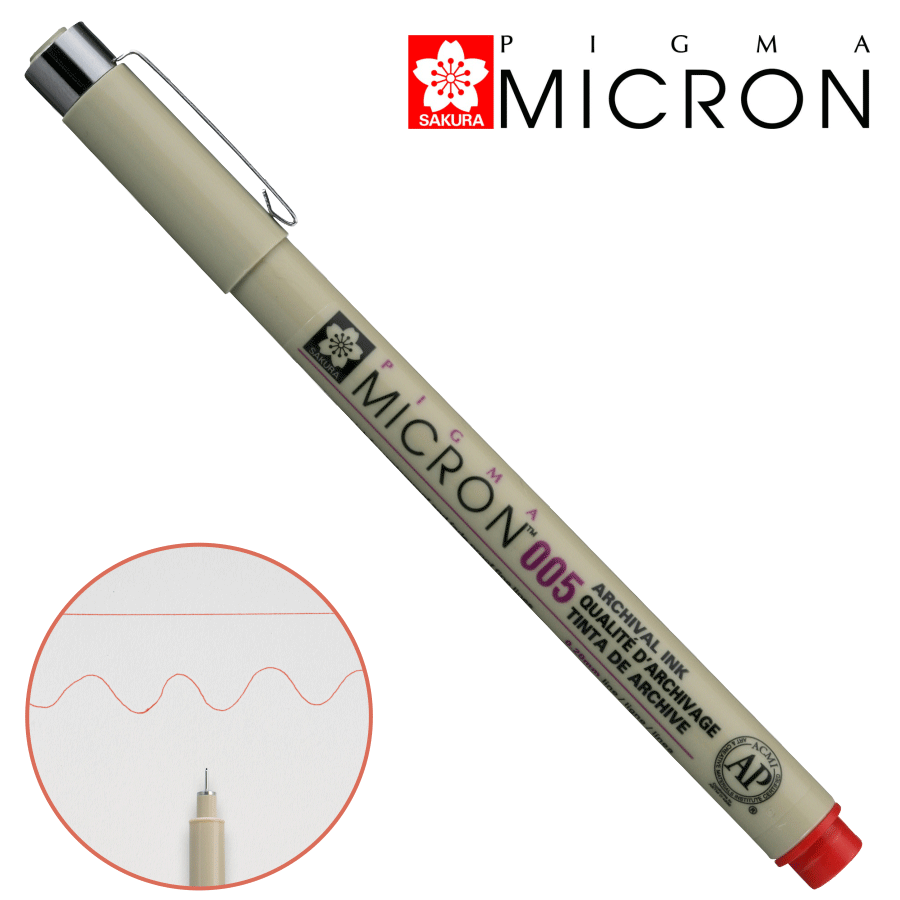 Лінер PIGMA MICRON (0.05) 0,2мм Червоний Sakura Київ - фото 1