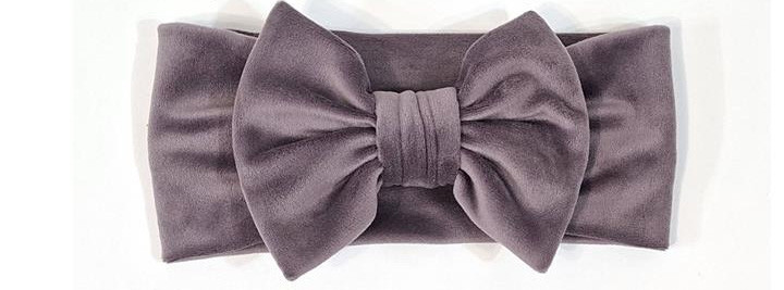 Повязка для волос велюр баклажан Бант Киев - изображение 1