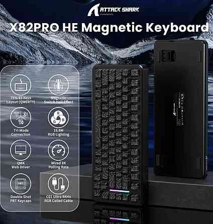 Ігрова Механічна Клавіатура Attack Shark X82 Pro Харків