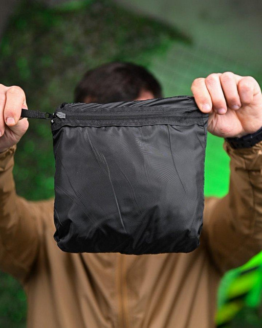 Ветровка дождевик карман черная  ВТ6382 Одесса - изображение 6