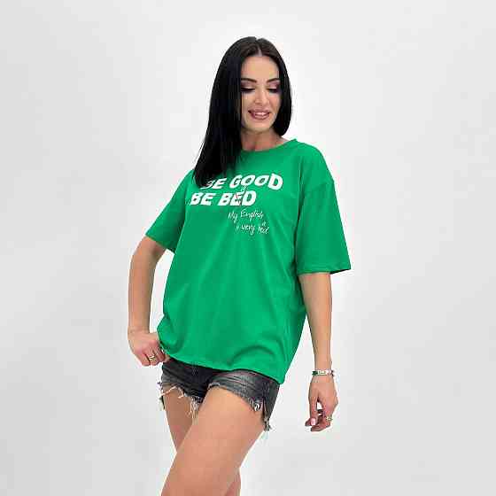 Повседневная женская футболка оверсайз 