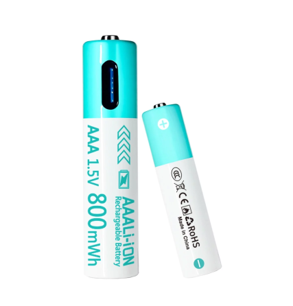 Аккумулятор AAA 1.5v 800mwh 600 mAh Тype-C Литий-ионный Киев