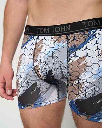 Труси-шорти чоловічі однотонні Сіро-коричневі — Tom John 2200-28 L Київ