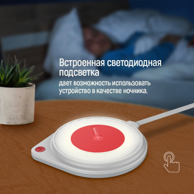 Зарядний пристрій ColorWay Qi Fast Charger (10W)&amp; LED bedside lamp (CW-CHW20Q-WT) Вінниця - фото 2