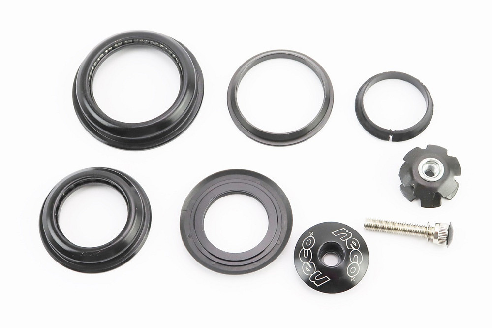 Кермова колонка 1-1/8"x1,5" (44/28,6x55/40мм) безрізьбової вилки, напівінтегровані, чорні H156 Київ - фото 2