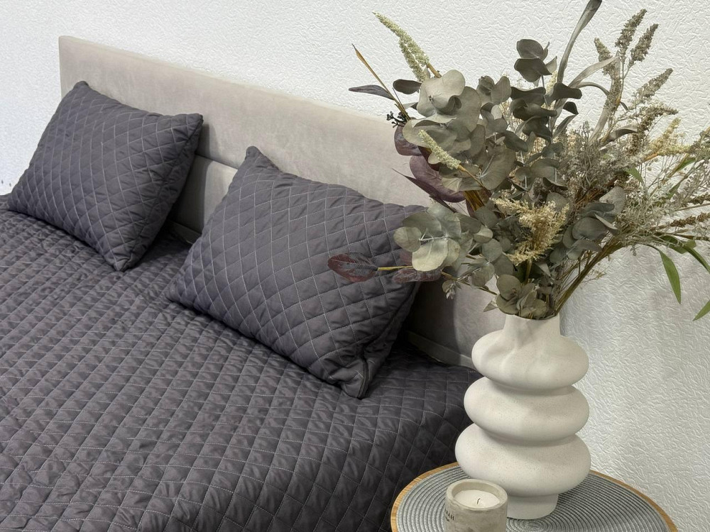 Ecotton Комплект Покривало з подушкою Ecotton 140х205 см антиалергенний сірий Коломия - фото 8