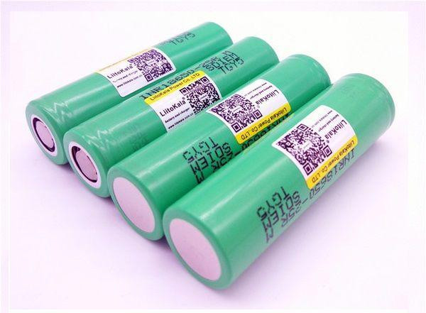 Высокотоковый аккумулятор LiitoKala 18650 Samsung 25R 2500мАч 20А (Зеленый) Киев - изображение 2