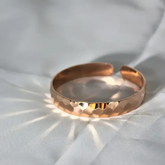 Регульований мідний браслет-манжета з геометричним дизайном Київ