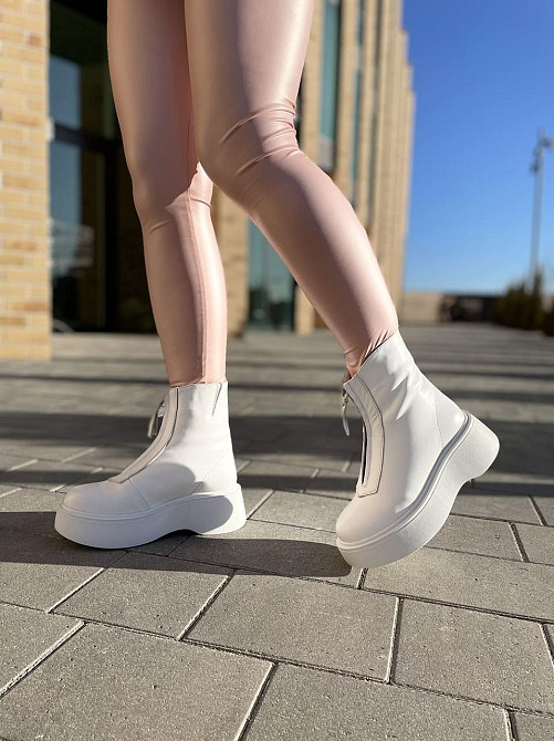 Черевики жіночі ARLEN білі натуральна шкіра зима висота 17см (4908) Коломыя - изображение 1