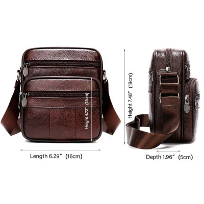 Сумка Vintage Шкіряна Коричнева (14987) Вінниця - фото 7