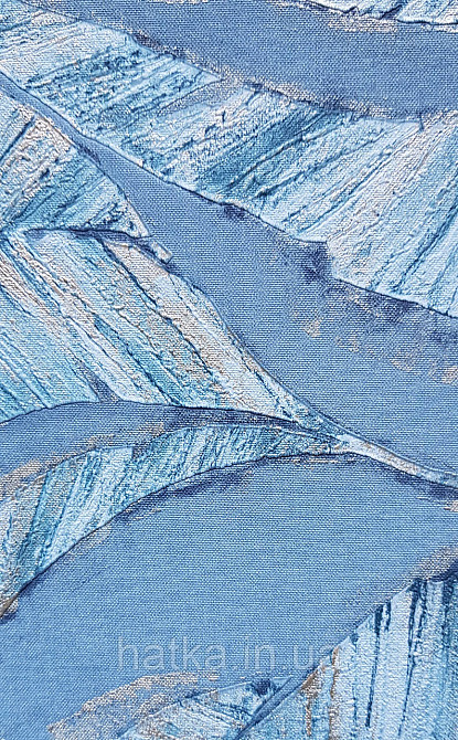 Шпалери вінілові на флізеліновій основі Rasch Ascona 1.06х10 метрове листя структурні бірюзові із золотистим Київ - фото 4