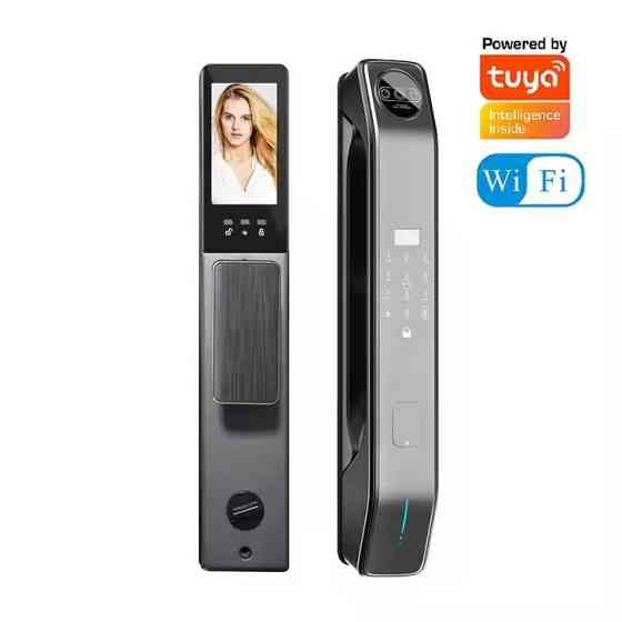 Смарт замок кодовий розумний дверний з дисплеєм KHS-Z37 з розблокуванням по обличчю, відбитком пальця, ключ-картою Кам'янець-Подільський