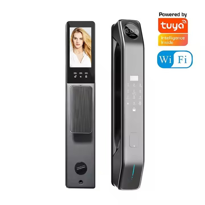 Смарт замок кодовий розумний дверний з дисплеєм KHS-Z37 з розблокуванням по обличчю, відбитком пальця, ключ-картою Кам'янець-Подільський - фото 6