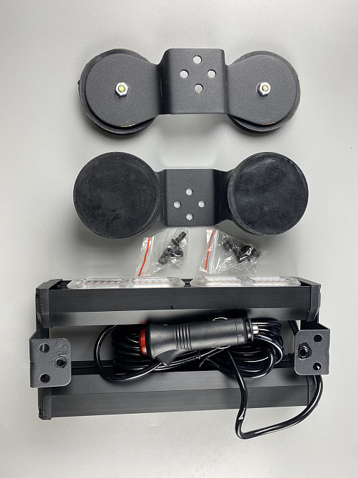 Стробоскоп LED 2 секции двухсторонний световой сигнальный, LED-балка крепление двойной магнит универсальный Мукачево - изображение 10