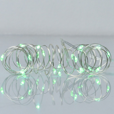 Гірлянда YES! Fun Нитка на мідному дроті 20 LED Зелена 2 м Статична На батарейках (975026) Вінниця - фото 1