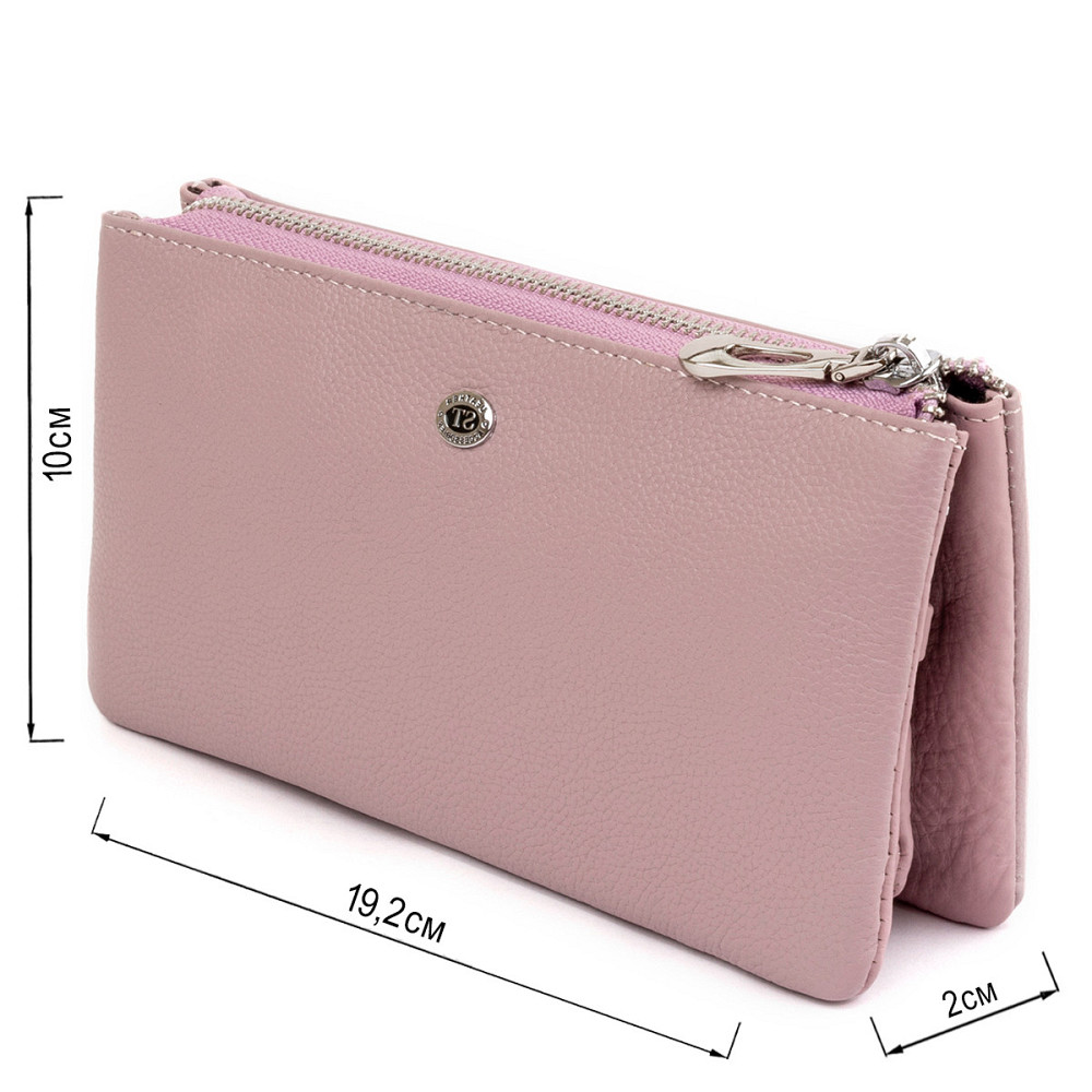 Місткий клатч на два відділення жіночий Ліловий (ST Leather) Київ - фото 7