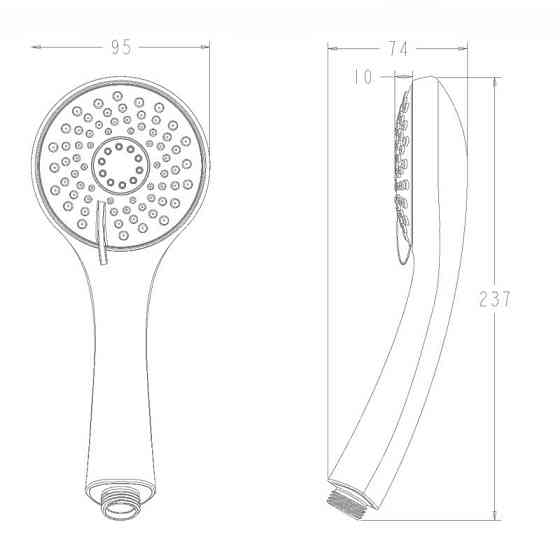 Лійка для душу Koer KP-0405-01 3 функції (Колір хром) (KR5409) ( 34311 ) Харьков