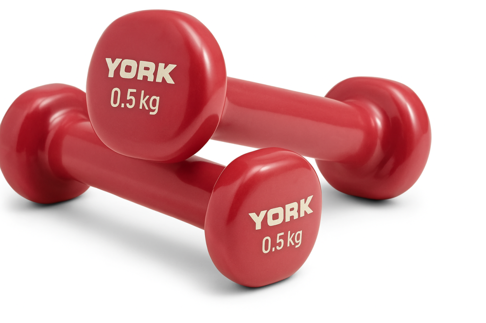 Гантелі для фітнесу вінілові круглі York Fitness 2х0,5кг рожевий Киев - изображение 5