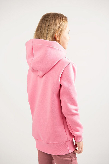 Худі-джемпер дитяче з капюшоном для дівчинки, рожеве, тринитка, топ Київ - фото 3