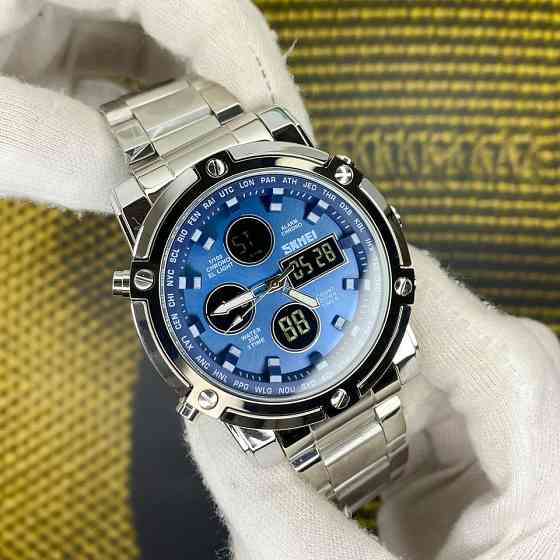 Skmei 1389BU Silver-Black-Blue SBR Київ