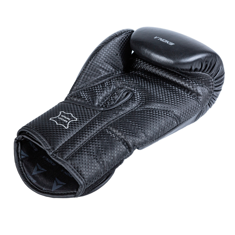Боксерські рукавички для боксу та єдиноборств чорні на липучці натуральна шкіра 14 унцій V`Noks Optima Київ - фото 4