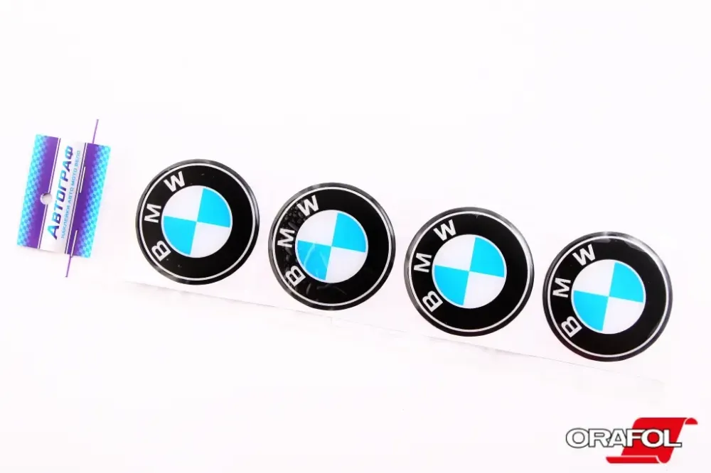 Наклейка на колпак 70мм силикон BMW Автограф (4 шт.) Винница - изображение 1